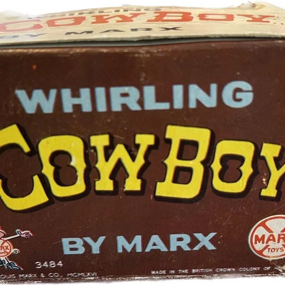 1966 whirling cowboy toy from Louis Marx TOYS. In original box. Rare. - Picture 2 of 4